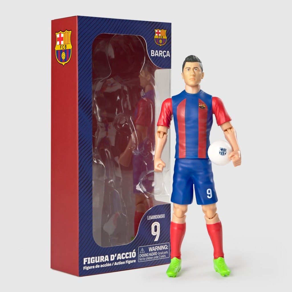 FIGURA SOCKER F.C. BARCELONA LEWANDOWSKI 20CM (LICENCIA OFICIAL)