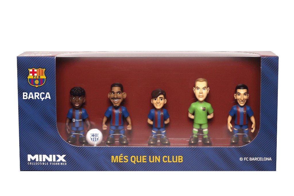 FIGURA MINIX F.C. BARCELONA PACK 5 JUGADORES 7CM (LICENCIA OFICIAL)