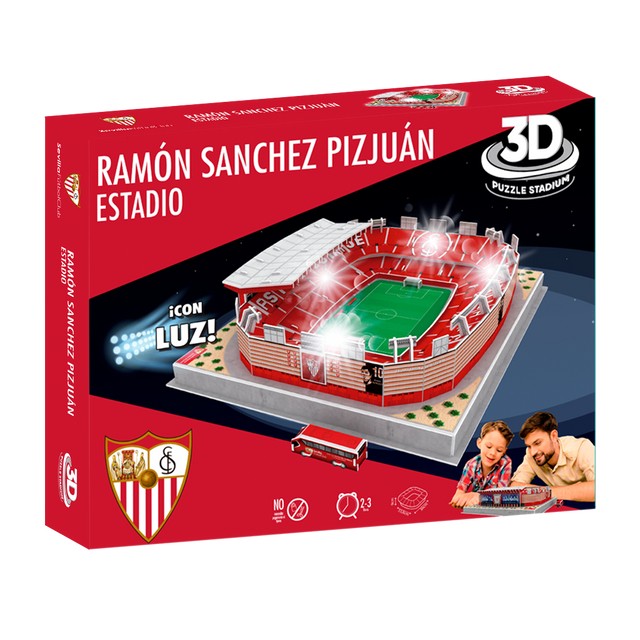 PUZZLE 3D SEVILLA ESTADIO RAMÓN SANCHEZ PIZJUÁN CON LUZ (LICENCIA OFICIAL)
