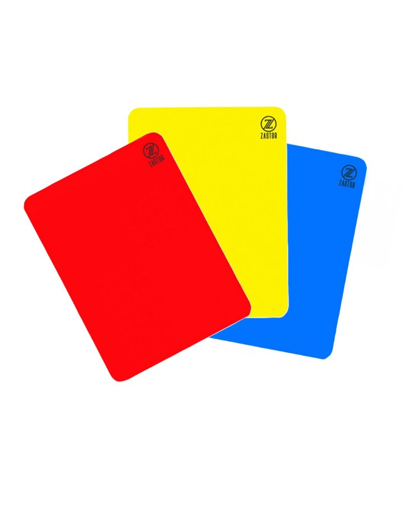 TARJETA ARBITRO ZASTOR - 3 COLORES